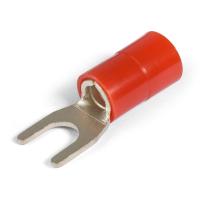 Наконечник вилка 10мм2 6мм папа изолированный красный нейлон НВИ(н) КВТ 100шт