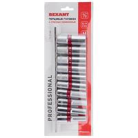 Набор торцевых головок 1/2" 6-гранные удлиненные CrV 10-22 мм 10 предм Rexant