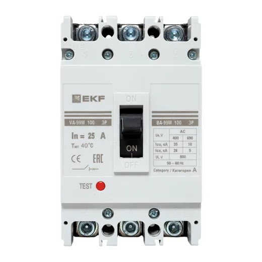 Автомат 3Р 25А 35кА ВА-99М PROxima EKF габ. 100