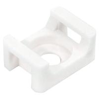 Площадка монтажная с отверстием 22*16мм 6,4мм белый Fortisflex 10шт