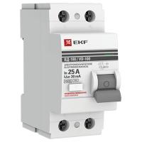 Выключатель дифференциальный (УЗО) 2Р 25А 30мА AC ВД-100 EKF