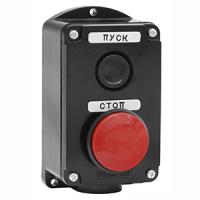 Пост кнопочный ПКЕ 222/2 IP54 TEXENERGO "Грибок" красный