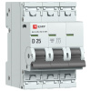Автомат 3Р 25А D 6кА ВА47-63N EKF PROxima 