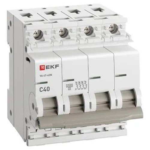 Автомат 4Р 40А C 4,5кА ВА47-63N EKF PROxima 