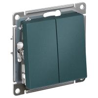 AtlasDesign выключатель скрытая изумруд 2кл 10А IP20 