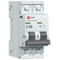 Автомат 2Р 63А C 6кА ВА47-63N EKF PROxima 