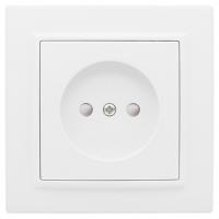 купить Минск белый розетка скрытая 1-мест шторки IP20  в Сыктывкаре Минск белый розетка скрытая 1-мест шторки IP20