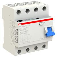 Выключатель дифференциальный (УЗО) 4Р 63А 30мА AC 1кА FH204 ABB