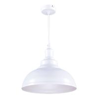 Светильник подвесной (люстра) 1*60Вт E27 белый полусфера Амальгама