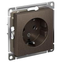 AtlasDesign мокко розетка скрытая 1-мест заземление IP20 