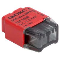 Клемма 2*2,5мм2 компактная красный DKC упак (50 шт)