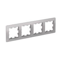 купить Atlas Design AIR алюминий/дымчатый черный рамка 4-ая универсально  в Сыктывкаре Atlas Design AIR алюминий/дымчатый черный рамка 4-ая универсально