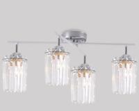 Светильник потолочный (люстра) 4*60Вт E27 хром/белый