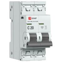 Автомат 2Р 20А C 6кА ВА47-63N EKF PROxima 