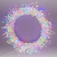 Гирлянда нить 20м мультицвет 1 000свд IP44 серебро провод Роса Фейерверк