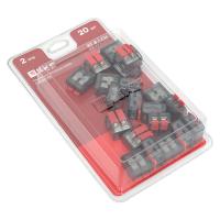 Клемма 2*4,0мм2 с рычажком прозрачный/красный EKF СМК 221-412 20шт