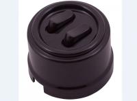 купить Бирони коричневый выключатель 2кл открытая 10А IP40  клавишный  Jantera в Сыктывкаре Бирони коричневый выключатель 2кл открытая 10А IP40  клавишный  Jantera