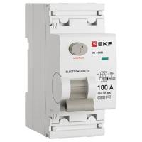 Выключатель дифференциального тока ВД-100N 2P 100А 30мА тип AC эл-мех 6кА PROXIMA EKF
