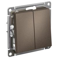 AtlasDesign мокко выключатель 2кл скрытая 10А IP20 