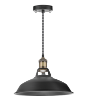 Светильник подвесной (люстра) 1*60Вт E27 черный/бронза