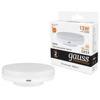 купить Лампа свд 220В GX53 13Вт 3000К 890лм таблетка матовая Gauss  в Сыктывкаре Лампа свд 220В GX53 13Вт 3000К 890лм таблетка матовая Gauss