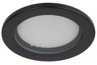 Светильник точечный GX53 круг черный встраиваемый IP44,влагозащищенный