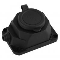 Колодка 1-мест 16А черный каучук заземление IP44 ЭРА