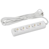 Удлинитель 5-мест 5м ПВС 3*1 белый