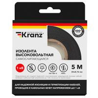 Изолента самослипающаяся 25мм*5м черный Rexant до 1кВ