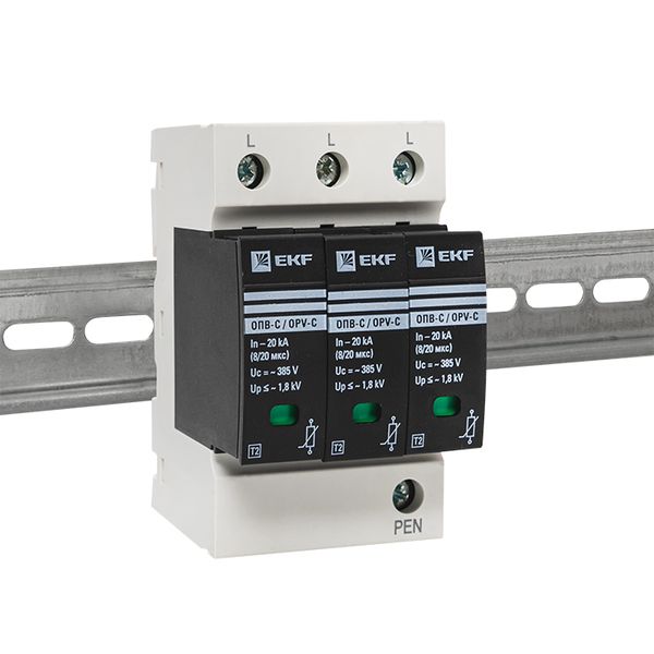 Ограничитель перенапряжения ОПВ-С 3Р 20/20кА 440В EKF