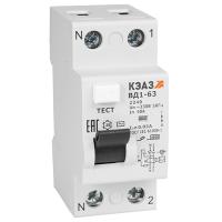 Выключатель дифференциальный (УЗО) 2Р 40А 30мА AC ВД1-63 КЭАЗ