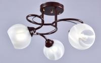 Светильник потолочный (люстра) 3*60Вт E27 коричневый/золото 