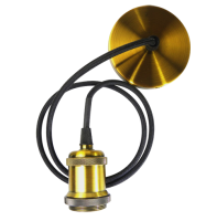 купить Патрон подвесной E27 пластик/металл со шнуром 1м бронза Jazzway RETRO в Сыктывкаре Патрон подвесной E27 пластик/металл со шнуром 1м бронза Jazzway RETRO