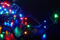 Гирлянда нить 12м мультицвет 120свд с контроллером IP20 зеленый провод 8 режимов