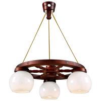 Светильник подвесной (люстра) 3*60Вт E27 коричневый 