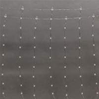 Гирлянда занавес 3*2м белый 200свд с контроллером IP20 серебро провод USB + пульт управлен