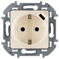 купить Инспириа слоновая кость розетка со встроенным USB скрытая 1-мест заземление IP20  в Сыктывкаре Инспириа слоновая кость розетка со встроенным USB скрытая 1-мест заземление IP20