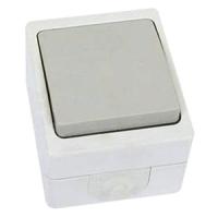 Вуокса серый выключатель 1кл открытая 10А IP54 