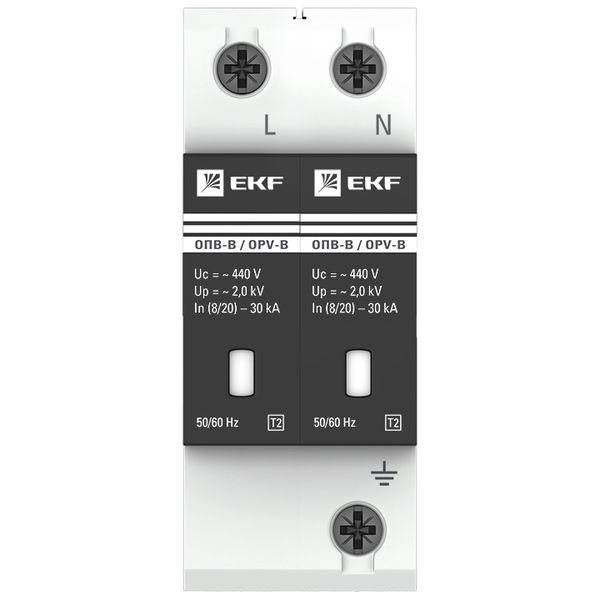 Ограничитель перенапряжения ОПС-В 2Р 30/60кА 440В EKF