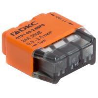 Клемма 3*2,5мм2 компактная оранжевый DKC 4шт