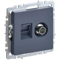 BRITE Роз. двойная TV+RJ45 кат.5E РТВ/РК12-БрМ мар. IEK