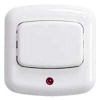 Кнопка звонка белый квадрат открытая с подсветкой