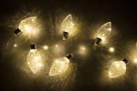 Гирлянда нить 1,3м теплый белый 60свд IP20 прозрачный провод Лампы 