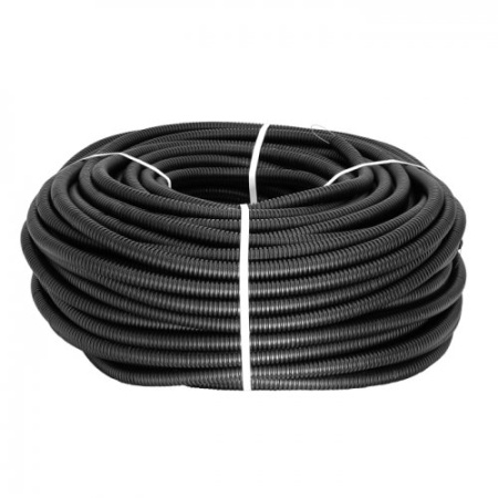 купить Труба гофра 50мм ПНД легкая 20м EKF черный с протяжкой  в Сыктывкаре Труба гофра 50мм ПНД легкая 20м EKF черный с протяжкой