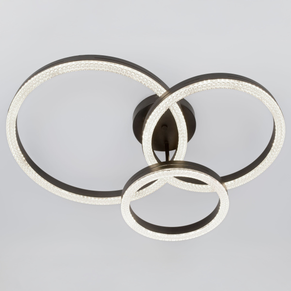 Светильник потолочный (люстра) свд 110Вт 3000К-6000К 2684лм черный/белый пульт диммер