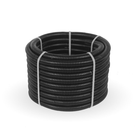 купить Труба гофра 25мм  легкая 10м ПРОМРУКАВ черный с протяжкой безгалогенная (HF) в Сыктывкаре Труба гофра 25мм  легкая 10м ПРОМРУКАВ черный с протяжкой безгалогенная (HF)