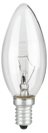 купить Лампа свеча накал Е14 40Вт 390лм прозрачная ЭРА в Сыктывкаре Лампа свеча накал Е14 40Вт 390лм прозрачная ЭРА