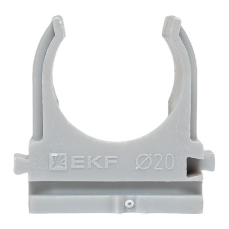 купить Держатель для трубы 20мм серый 100шт EKF  в Сыктывкаре Держатель для трубы 20мм серый 100шт EKF