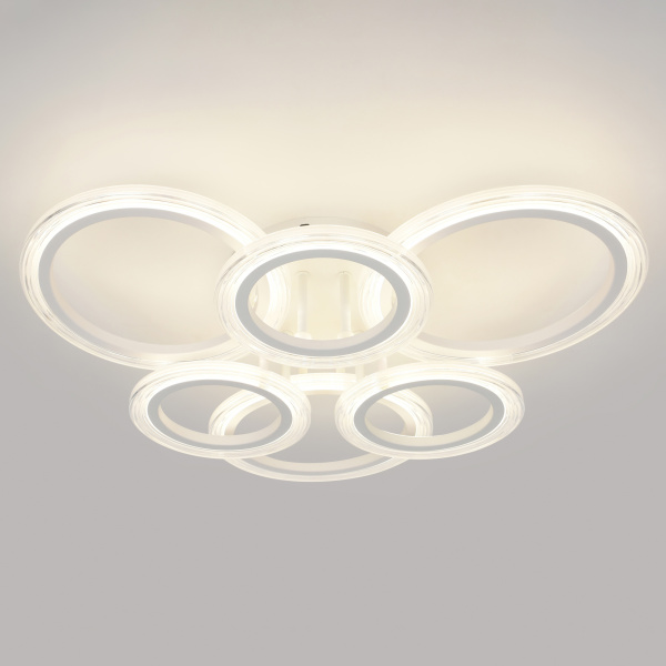 Светильник потолочный (люстра) свд 90Вт 3000К-6500К 7300лм белый пульт 