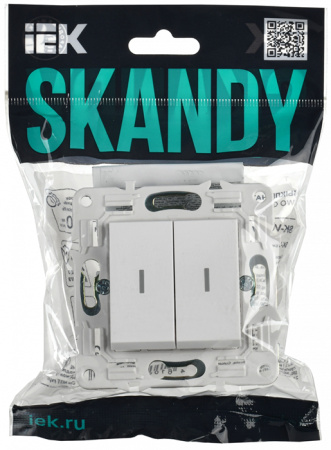 купить Сканди арктический белый выключатель 2кл с подсветкой скрытая 10А IP20 в Сыктывкаре Сканди арктический белый выключатель 2кл с подсветкой скрытая 10А IP20
